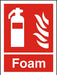 Fire Extinguisher Sign Foam Vinyl 20 x 15 cm