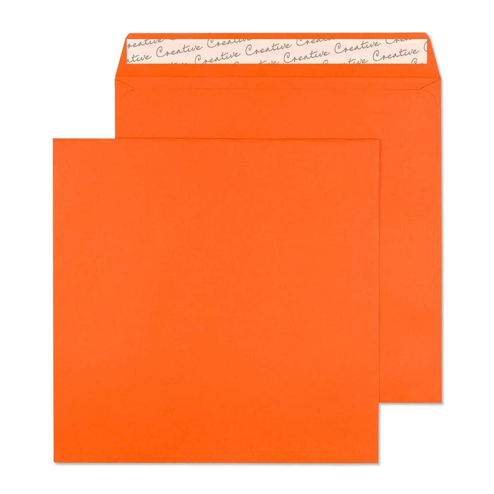 Creative Coloured Envelope Non standard 160 (W) x 160 (H) mm Adhesive Strip Orange 120 gsm Pack of 500