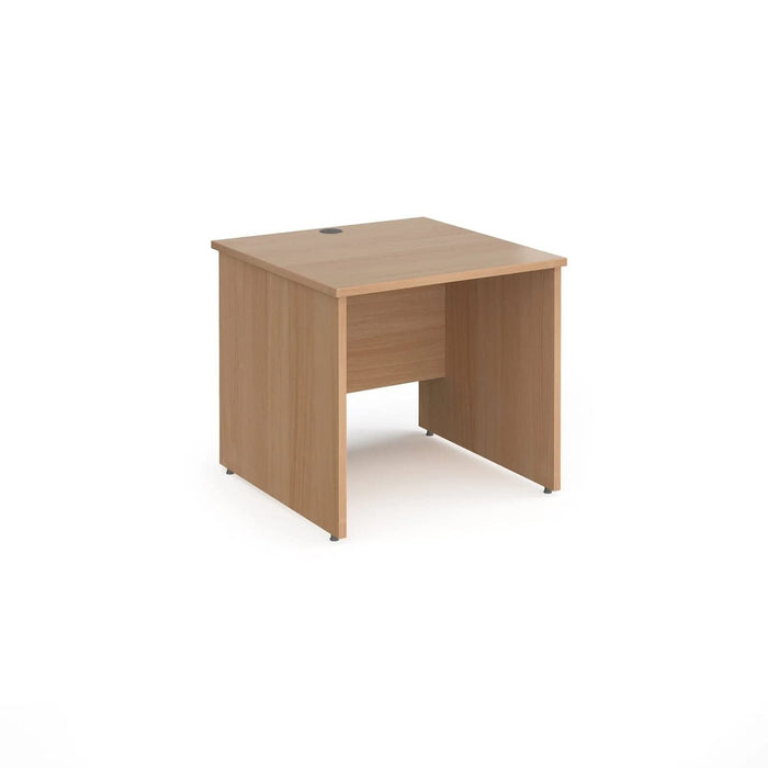 Dams International Rectangular Straight Desk with Beech Coloured MFC Top and Panel Legs Contract 25 800 x 800 x 725mm