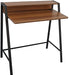 NEO Non Height Adjustable Desk Rectangular DESK-2TIER-WOOD Oak Steel and Wood Black 840 (W) x 450 (D) x 850 (H) mm