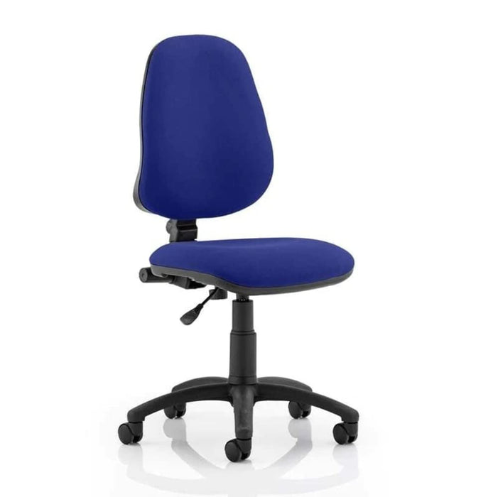 Dynamic Permanent Contact Backrest Task Operator Chair Without Arms Eclipse I Stevia Blue Seat High Back