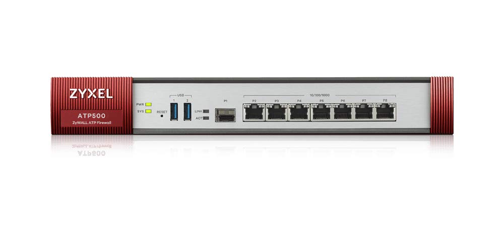 Zyxel ZyWALL ATP500 - Security appliance - GigE - H.323, SIP - 1U - cloud-managed - rack-mountable