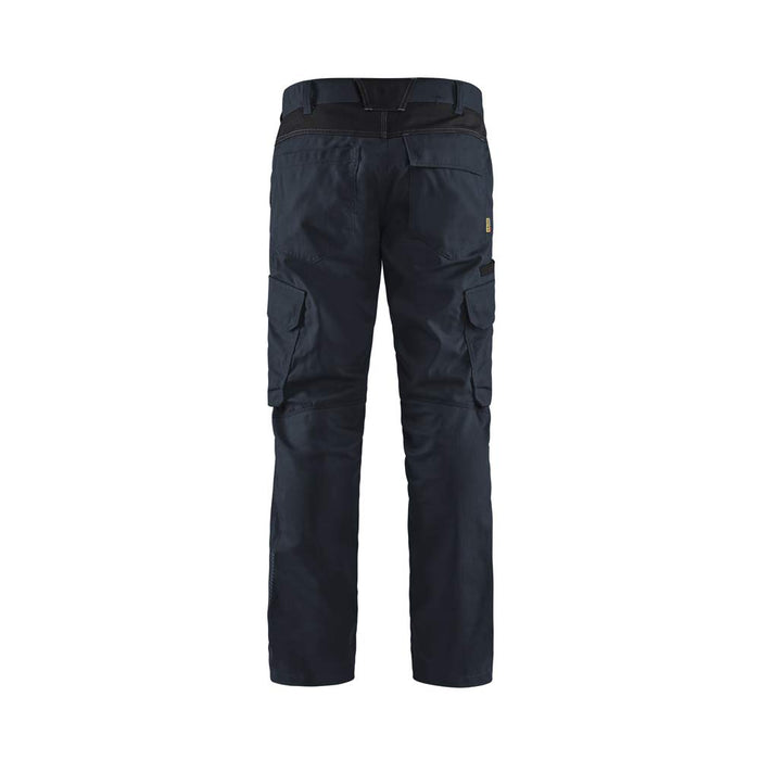 BLÅKLÄDER Trousers 14441832 Cotton, Elastolefin, PL (Polyester) Dark Navy, Black Size 32L