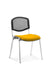 Dynamic Stacking Chair ISO Chrome Frame Mesh Back Senna Yellow Fabric Seat Pack of 4 Without Arms