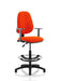 Dynamic Permanent Contact Backrest Task Operator Chair Height Adjustable Arms Eclipse I Tabasco Red Seat High Back