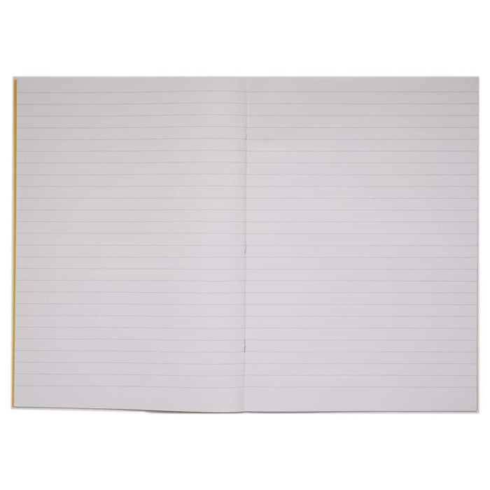 Rhino 13 x 9  A4+ Oversized Exercise Book 40 Page Feint Ruled 12mm Yellow (Pack 100) - VDU024-200-0