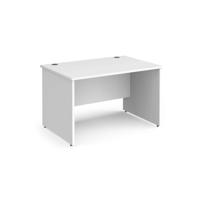 Dams International Rectangular Straight Desk with White MFC Top and Panel Legs Contract 25 1200 x 800 x 725mm