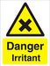 Warning Sign Irritant Vinyl 30 x 20 cm