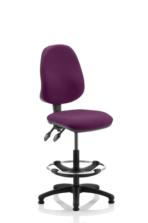 Dynamic Permanent Contact Backrest Task Operator Chair Without Arms Eclipse II Tansy purple Seat Without Headrest High Back