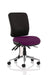 Dynamic Independent Seat & Back Task Operator Chair Without Arms Chiro Black Back, Tansy purple Seat Without Headrest Medium Back