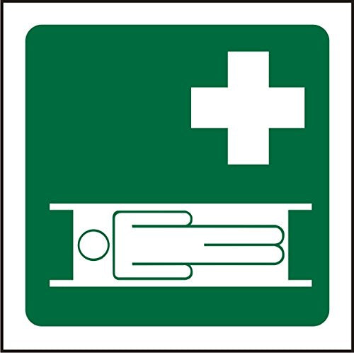 First Aid Sign Stretcher Plastic 20 x 20 cm