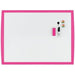 Nobo Small Wall Mountable Magnetic Whiteboard 2104177 Lacquered Steel Arched Frame 585 x 430 mm White, Pink