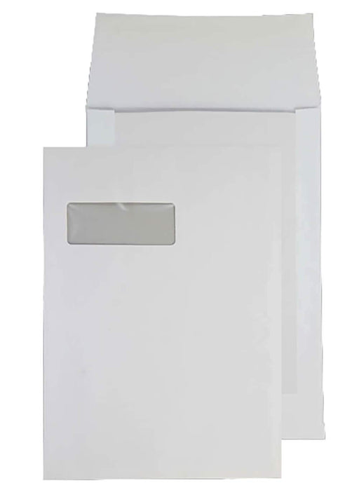 Purely Board Back Envelopes C4 Peel & Seal 324 x 229 x 25 mm Plain 120 gsm White Pack of 125