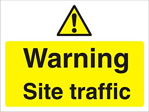 Warning Sign Site Traffic Fluted Board 45 x 60 cm