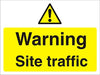 Warning Sign Site Traffic PVC 30 x 40 cm