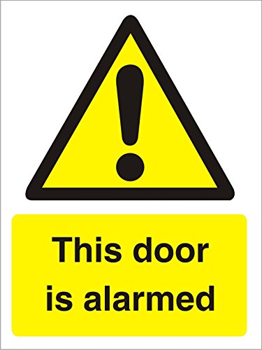 Warning Sign Door Alarmed Plastic 20 x 15 cm