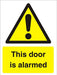 Warning Sign Door Alarmed Plastic 20 x 15 cm