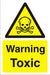 Warning Sign Toxic PVC 30 x 20 cm