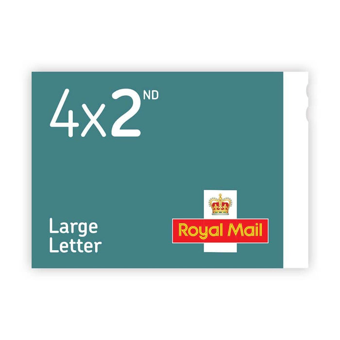 Royal Mail Postage Stamps 2nd Class Large Letter UK Self Adhesive Pack of 4