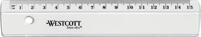 Westcott Ruler E-10150 BP Transparent 15 cm