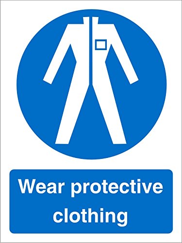 Mandatory Sign Wear Protective Clothing Plastic 20 x 15 cm