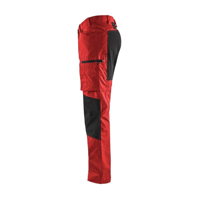 BLÅKLÄDER Trousers 14591845 Cotton, PL (Polyester) Red, Black Size 46R