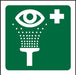 Mandatory Sign Eye Wash Plastic Green, White 20 x 20 cm