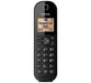 Panasonic Triple Cordless DECT Telephone with Answering Machine KX-TGC423EB Black Pack of 3