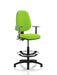 Dynamic Permanent Contact Backrest Task Operator Chair Height Adjustable Arms Eclipse II Myrrh Green Seat High Back