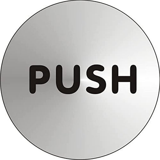 Office Sign Push Stainless steel 72mm Diameter