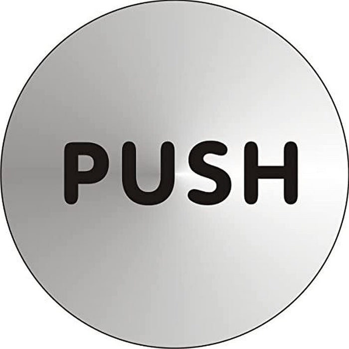 Office Sign Push Stainless steel 72mm Diameter