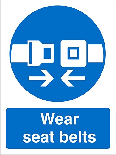 Mandatory Sign Seat Belts vinyl 30 x 20 cm