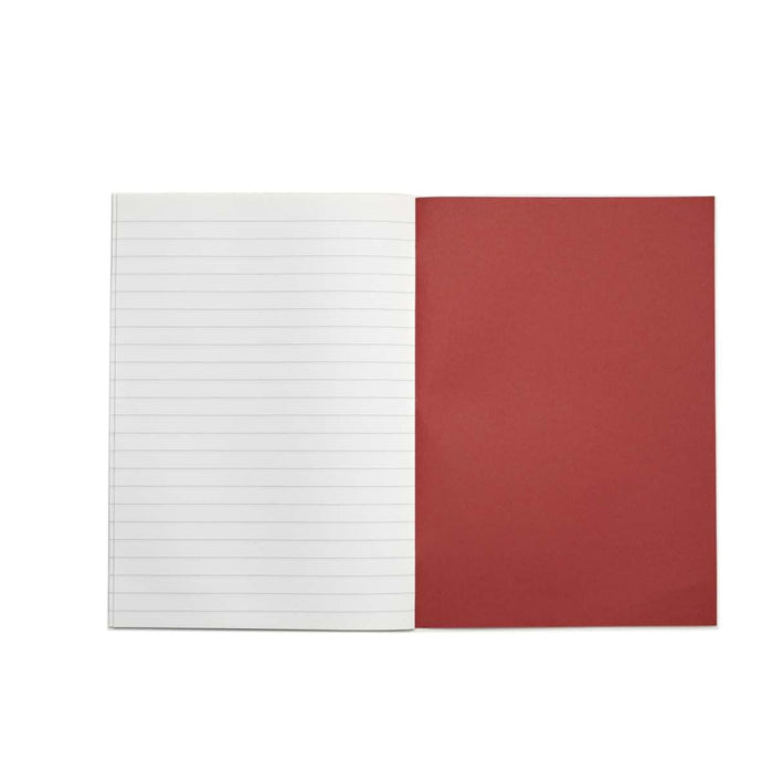 Rhino A4 Exercise Book 32 Page Feint Ruled 12mm Red (Pack 100) - VDU014-80-4