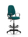 Dynamic Permanent Contact Backrest Task Operator Chair Loop Arms Eclipse I Maringa Teal Seat Without Headrest High Back