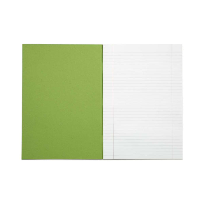 Rhino A4 Exercise Book 32 Page Feint Ruled 8mm With Margin Light Green (Pack 100) - VDU014-136-4