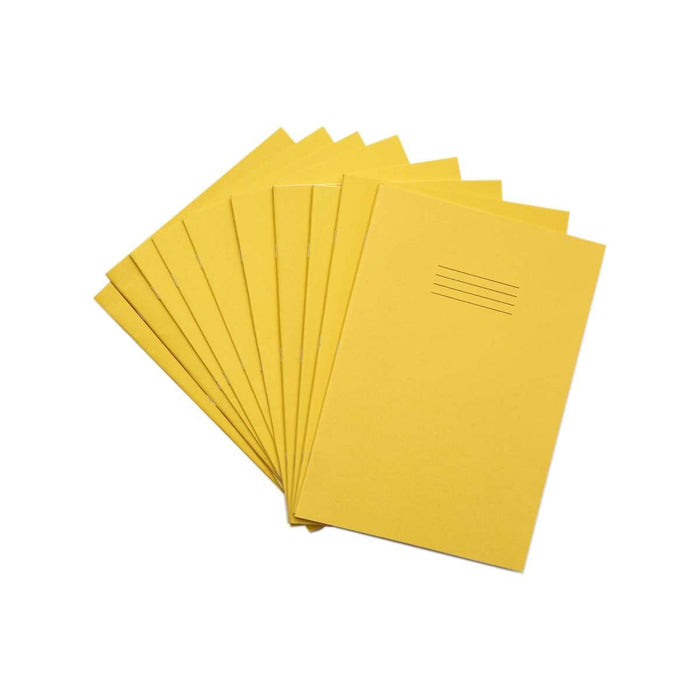 Rhino A4 Exercise Book 32 Page Feint Ruled 8mm With Margin Yellow (Pack 100) - VDU014-62-4