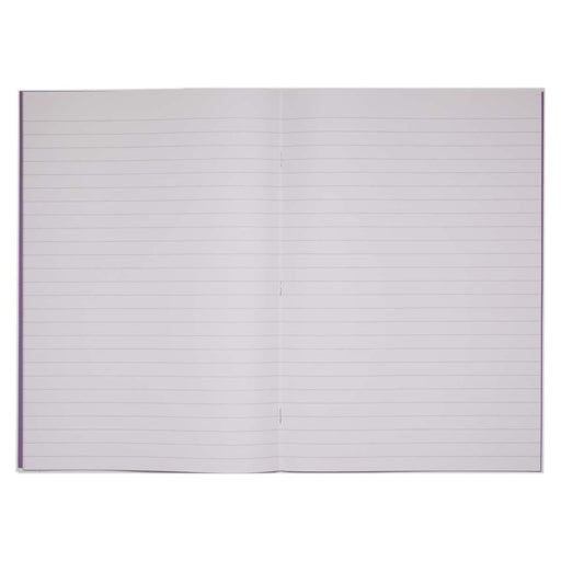 Rhino 13 x 9  A4+ Oversized Exercise Book 40 Page Feint Ruled 12mm Purple (Pack 100) - VDU024-230-6