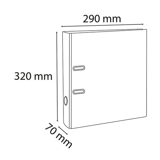 Exacompta PremTouch Lever Arch File A4 70 mm Yellow 2 ring 53749E Cardboard, PVC (Polyvinyl Chloride) Portrait Pack of 10