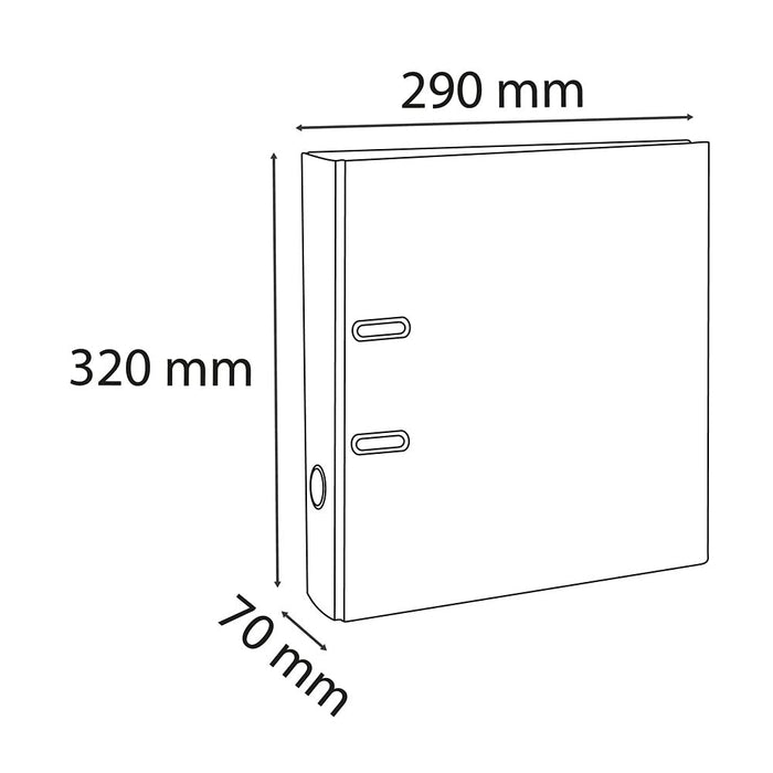 Exacompta PremTouch Lever Arch File A4 70 mm Yellow 2 ring 53749E Cardboard, PVC (Polyvinyl Chloride) Portrait Pack of 10