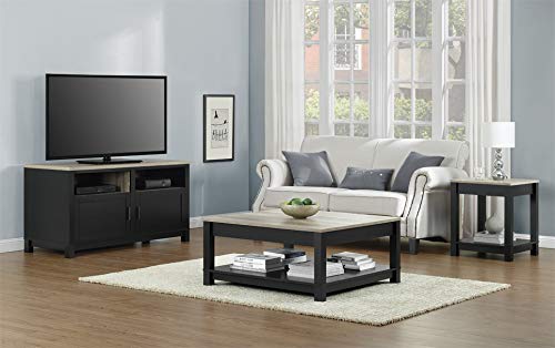 DOREL HOME Carver PB, Paper Wrap; Metal TV Stand Non Lockable 1,358.90 (W) x 500.38 (D) x 680.72 (H) mm Black