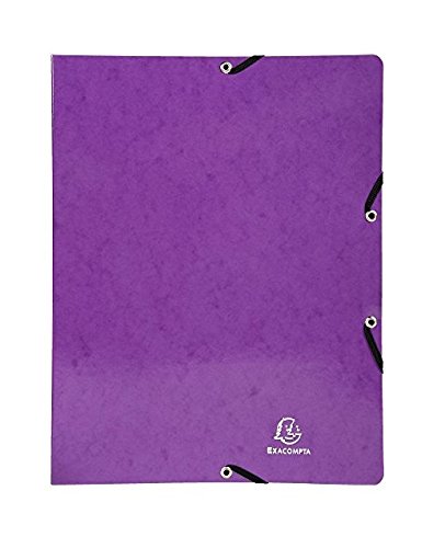 Exacompta Ring Binder Laminated Board A4 2 ring Purple Pack of 20