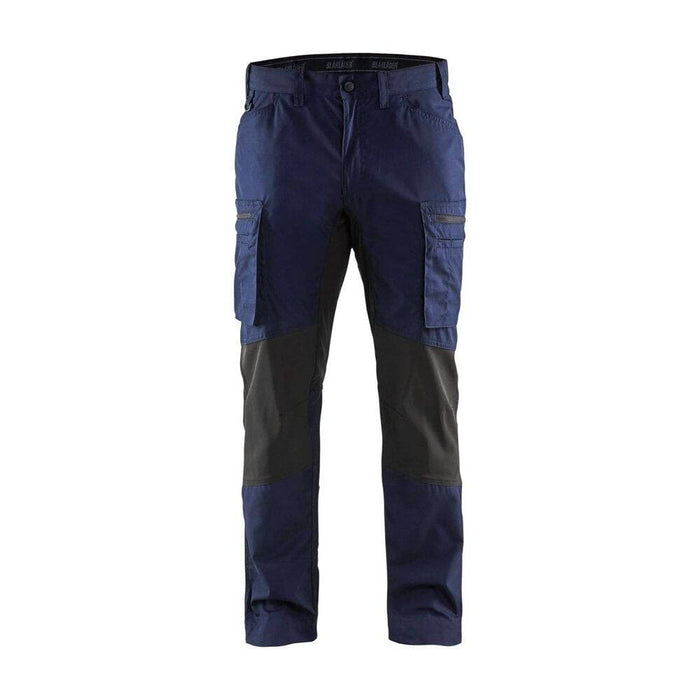 BLÅKLÄDER Trousers 14591845 Cotton, PL (Polyester) Navy Blue, Black Size 30R