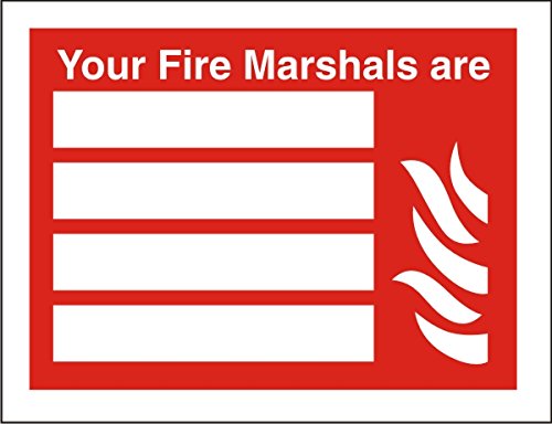 Fire Sign Your Fire Marshalls Are Plastic Red, White 15 x 20 cm