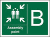 Safe Procedure Sign Assembly Point B Plastic 20 x 30 cm