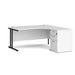 Dams International Desk with Pedestal EBK16RWH 1,600 x 1,626 x 725 mm