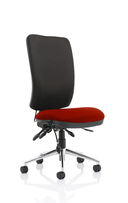 Dynamic Independent Seat & Back Task Operator Chair Without Arms Chiro Black Back, Ginseng Chilli Seat High Back