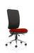 Dynamic Independent Seat & Back Task Operator Chair Without Arms Chiro Black Back, Ginseng Chilli Seat High Back