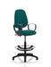 Dynamic Permanent Contact Backrest Task Operator Chair Loop Arms Eclipse II Maringa Teal Seat High Back