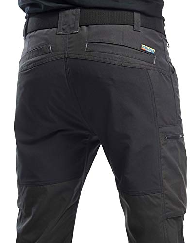 BLÅKLÄDER Trousers 14591845 Cotton, PL (Polyester) Black, Dark Grey Size 30R