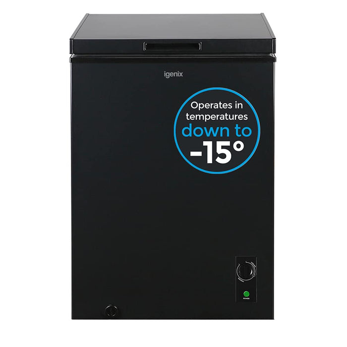 igenix Chest Freezer Black 577 mm